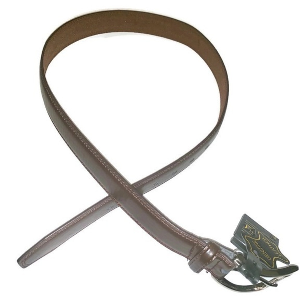 Firenze size 34 men’s leather belt w silver buckle